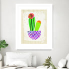 Collage Cactus I on Graph Paper by Melissa Averinos on GIANT ART - beige botany