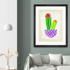 Collage Cactus I on Graph Paper by Melissa Averinos on GIANT ART - beige botany