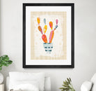 Collage Cactus II on Graph Paper by Melissa Averinos on GIANT ART - beige botany
