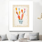 Collage Cactus II on Graph Paper by Melissa Averinos on GIANT ART - beige botany
