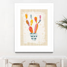 Collage Cactus II on Graph Paper by Melissa Averinos on GIANT ART - beige botany