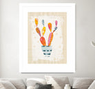 Collage Cactus II on Graph Paper by Melissa Averinos on GIANT ART - beige botany