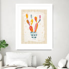 Collage Cactus II on Graph Paper by Melissa Averinos on GIANT ART - beige botany