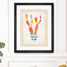 Collage Cactus II on Graph Paper by Melissa Averinos on GIANT ART - beige botany