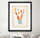 Collage Cactus II on Graph Paper by Melissa Averinos on GIANT ART - beige botany