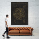 Collage Cactus IV on Graph Paper by Portfolio on GIANT ART - grey maps