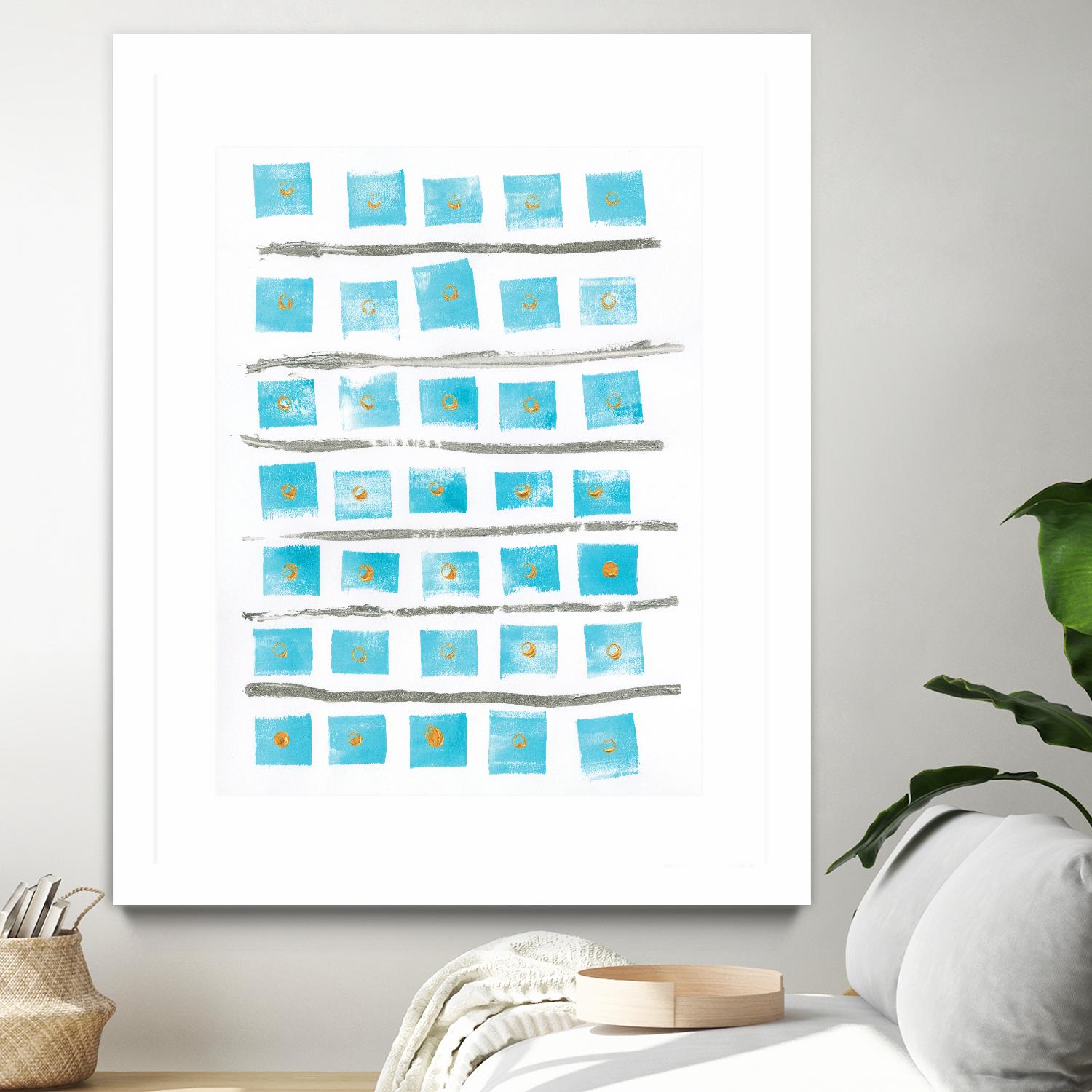Ocean Blue II by Portfolio on GIANT ART - blue abstract