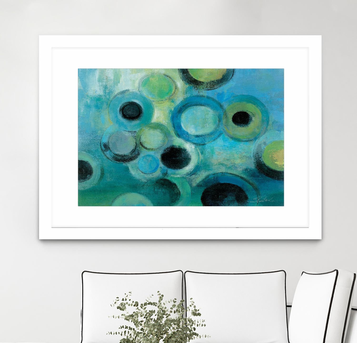 Pebbles on the Beach by Silvia Vassileva on GIANT ART - green abstract