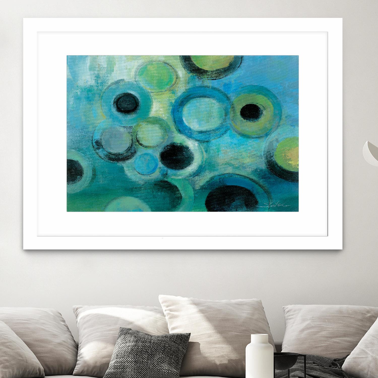 Pebbles on the Beach by Silvia Vassileva on GIANT ART - green abstract