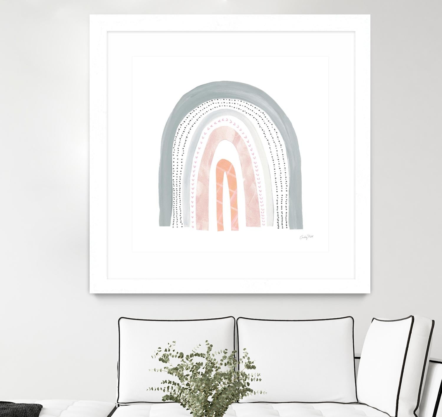 Boho Rainbow I by Courtney Prahl on GIANT ART - multi abstract blue