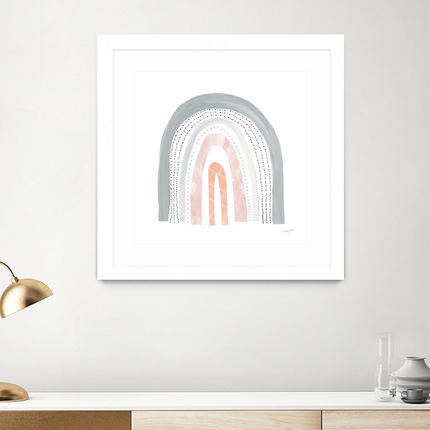Boho Rainbow I by Courtney Prahl on GIANT ART - multi abstract blue