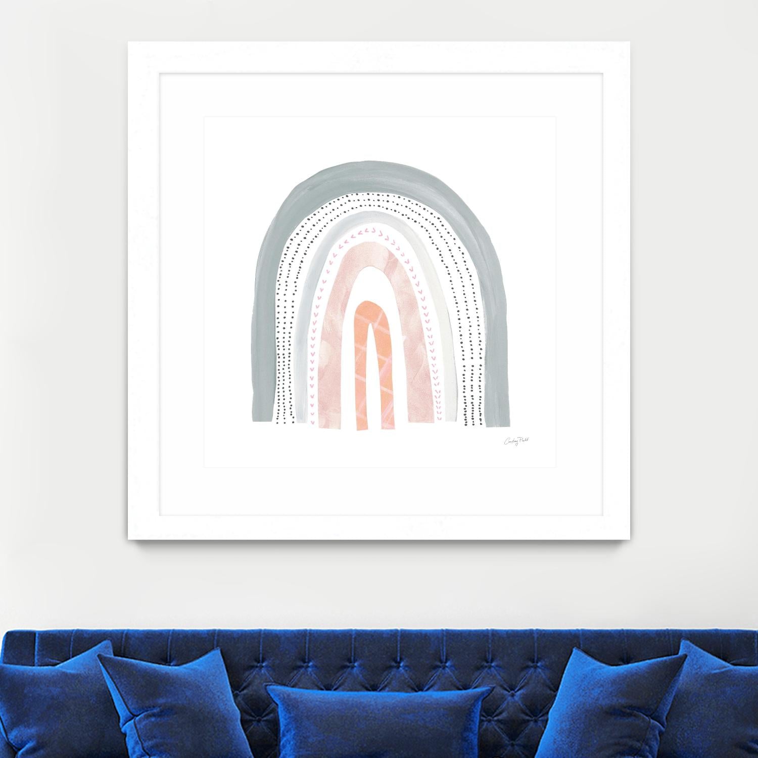 Boho Rainbow I by Courtney Prahl on GIANT ART - multi abstract blue