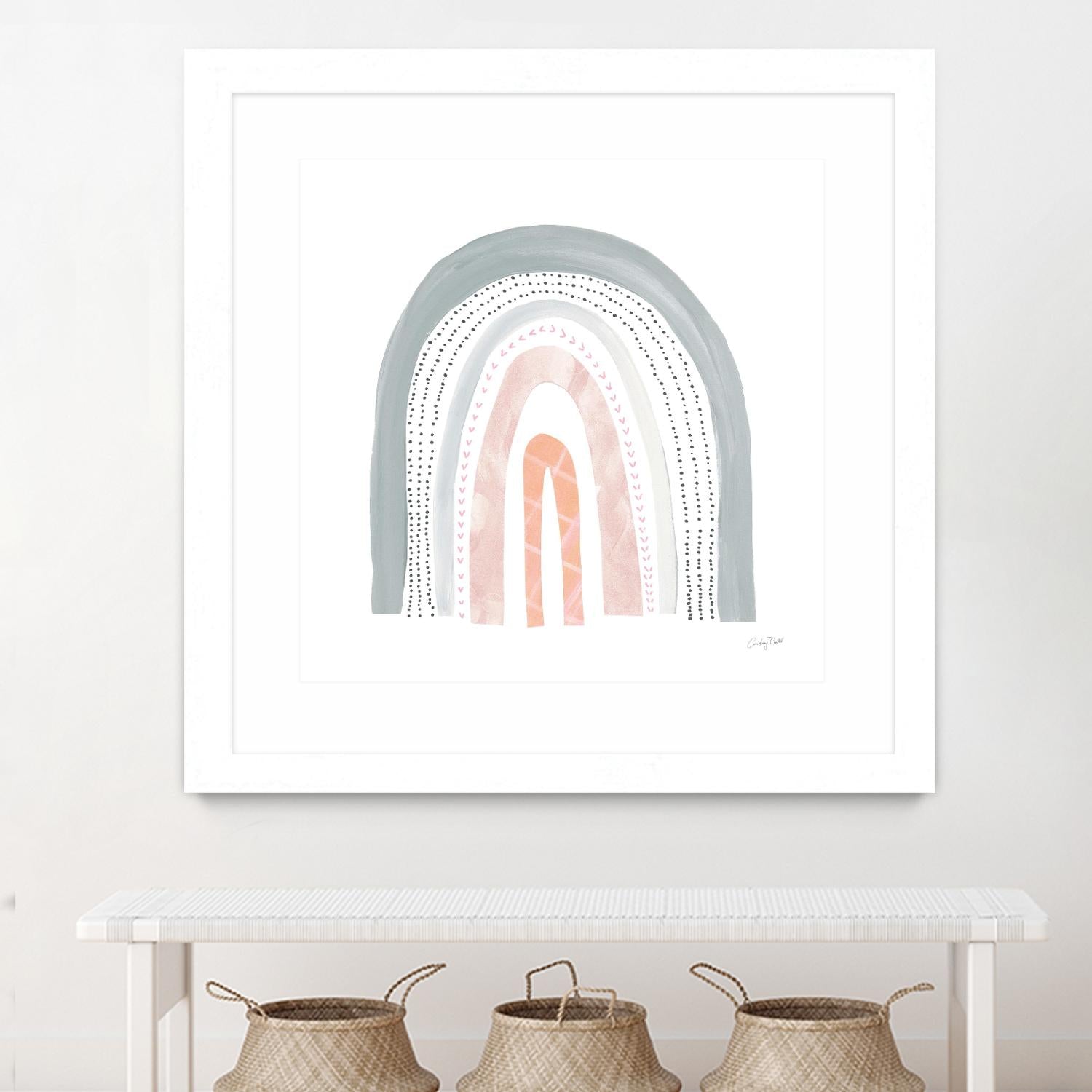 Boho Rainbow I by Courtney Prahl on GIANT ART - multi abstract blue