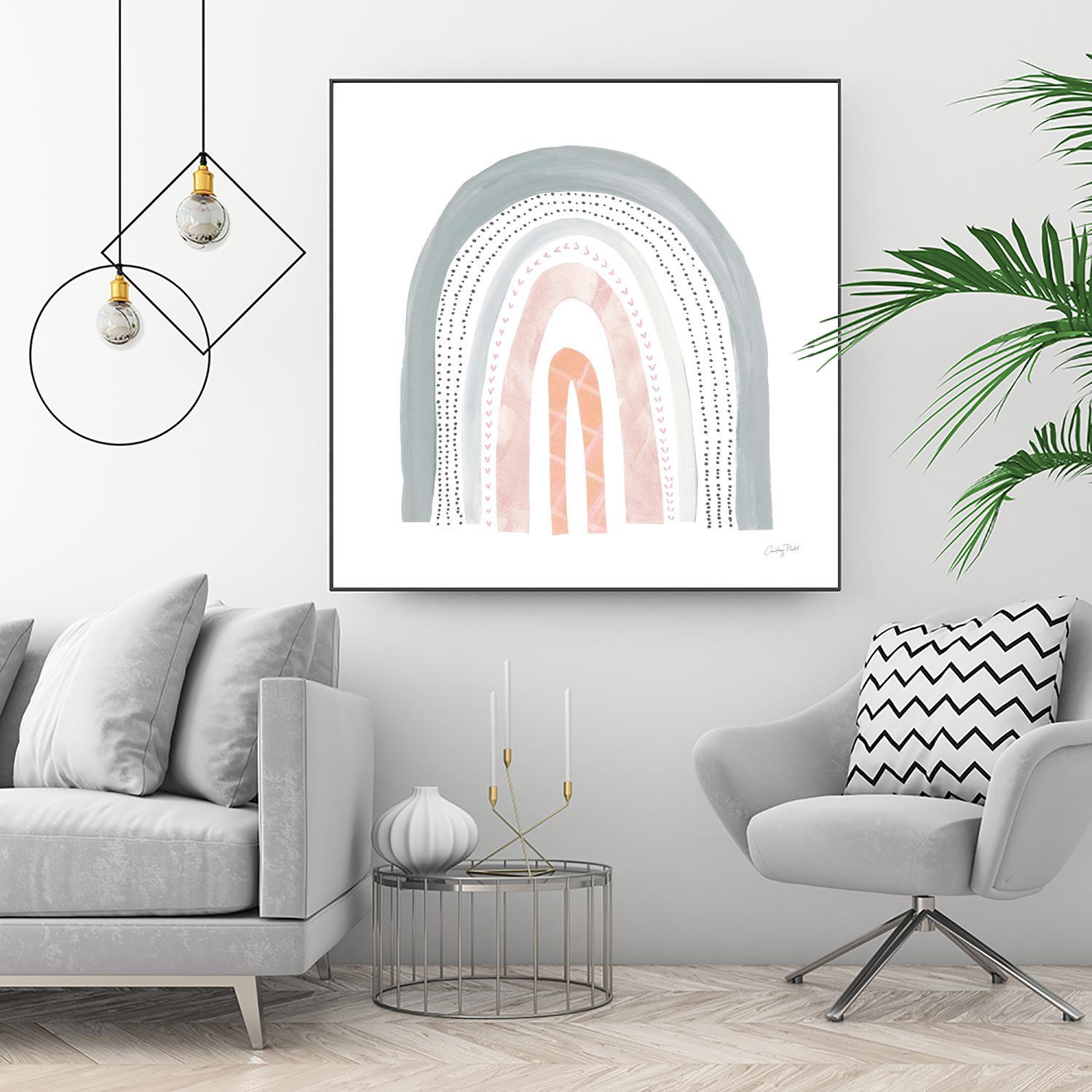 Boho Rainbow I by Courtney Prahl on GIANT ART - multi abstract blue