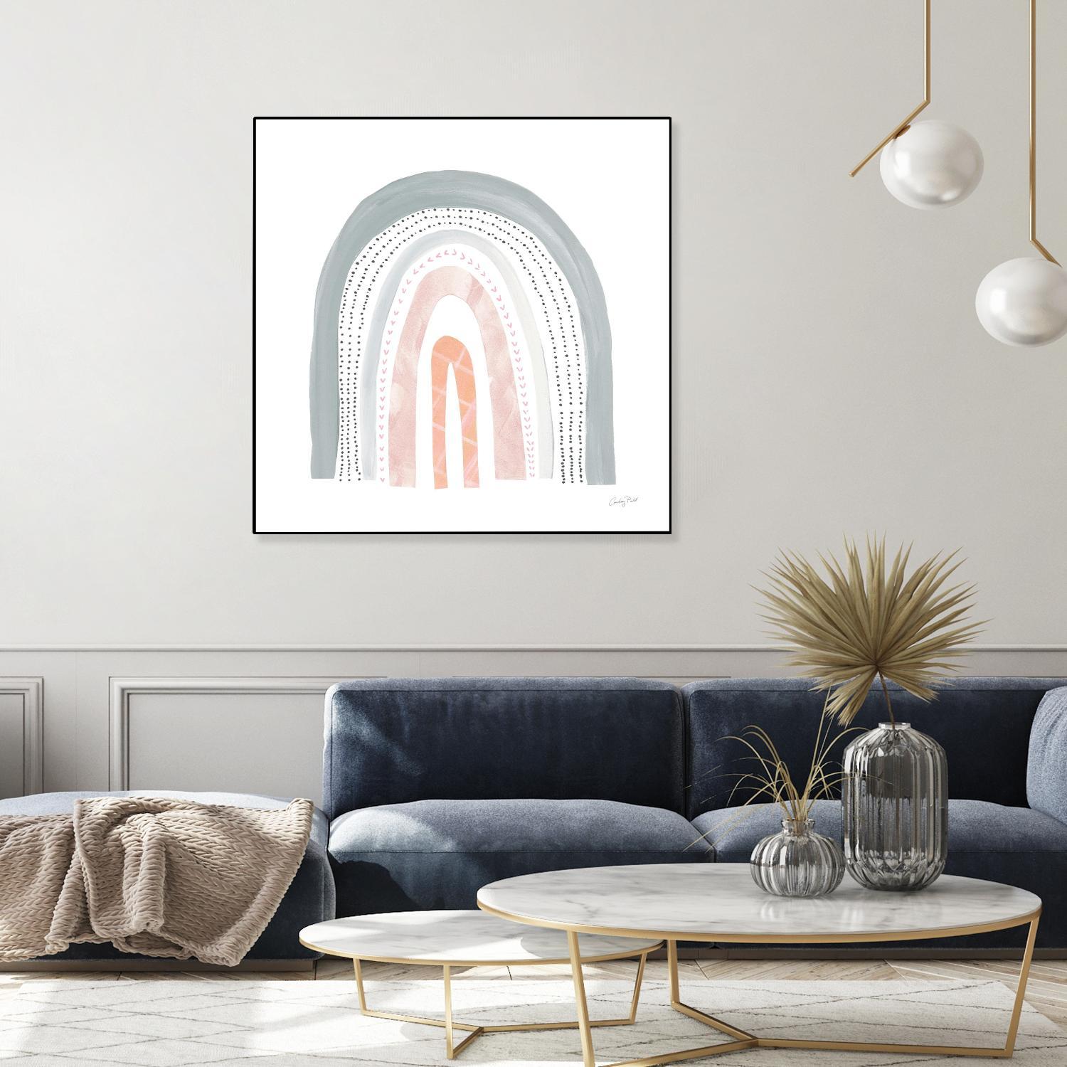 Boho Rainbow I by Courtney Prahl on GIANT ART - multi abstract blue