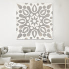 Winter Caravan Tile IV by Kathrine Lovell on GIANT ART - multi abstract cream