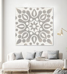 Winter Caravan Tile IV by Kathrine Lovell on GIANT ART - multi abstract cream
