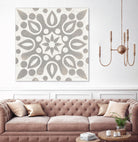 Winter Caravan Tile IV by Kathrine Lovell on GIANT ART - multi abstract cream