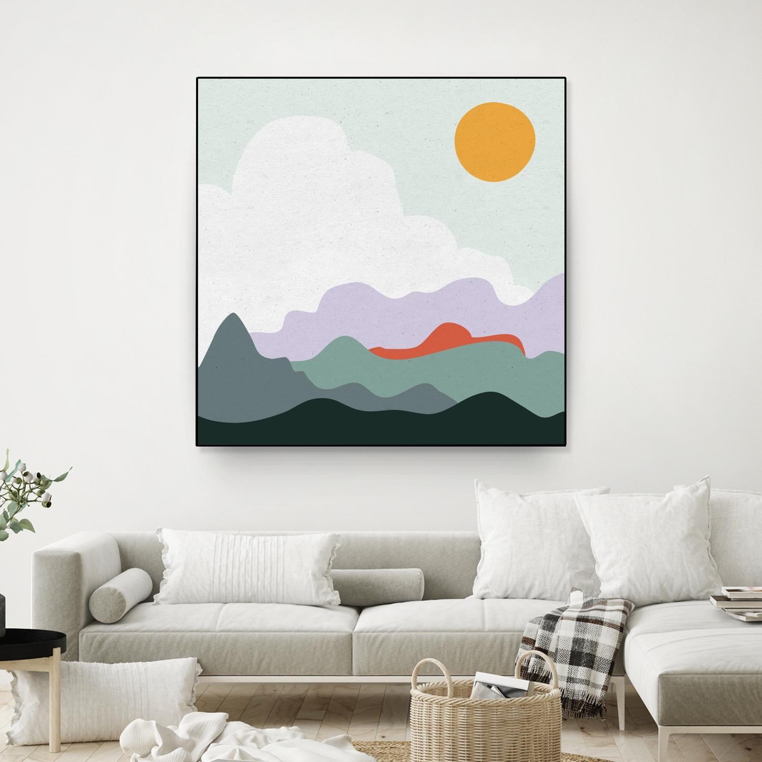 Mountainous I by Sara Zieve on GIANT ART - landscape circle