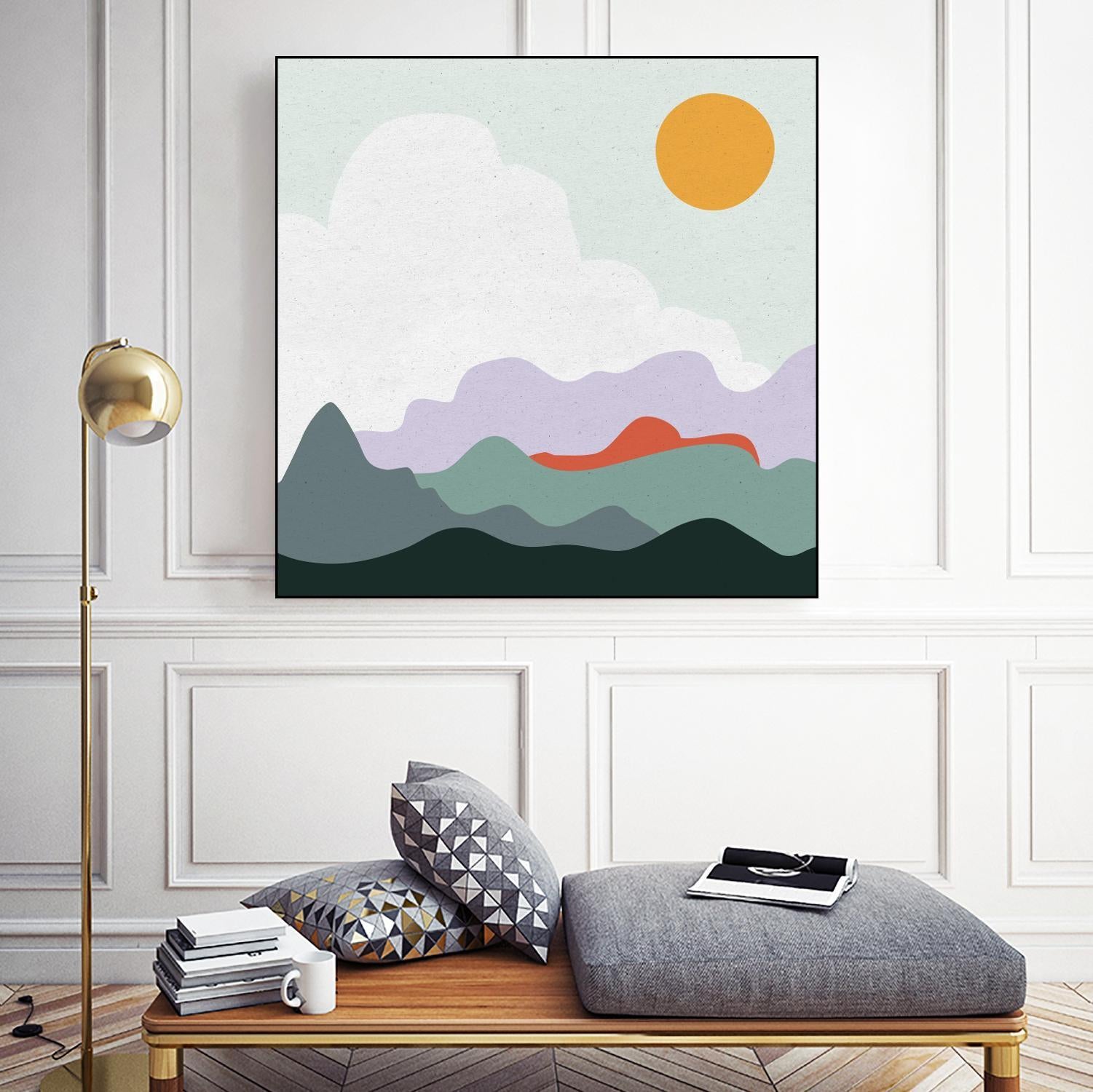 Mountainous I by Sara Zieve on GIANT ART - landscape circle