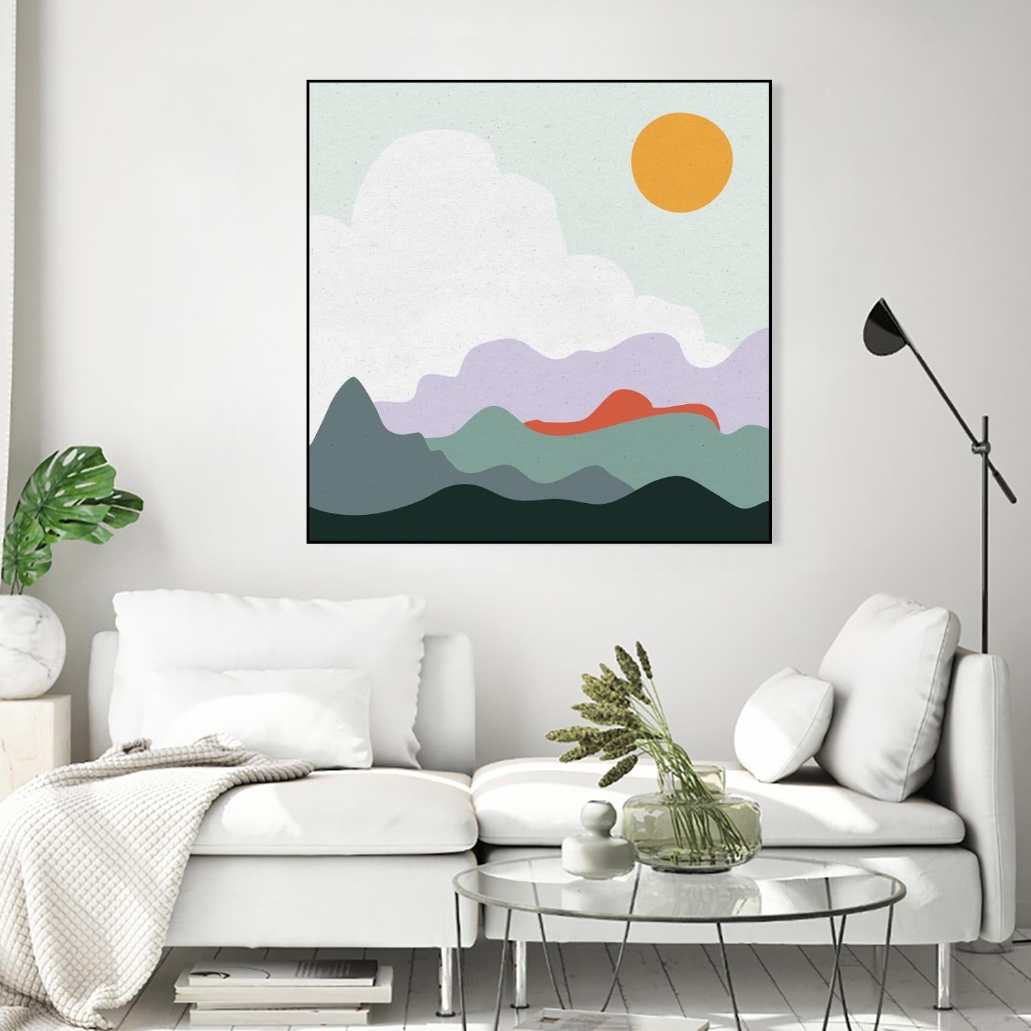 Mountainous I by Sara Zieve on GIANT ART - landscape circle