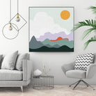 Mountainous I by Sara Zieve on GIANT ART - landscape circle