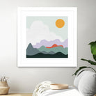 Mountainous I by Sara Zieve on GIANT ART - landscape circle