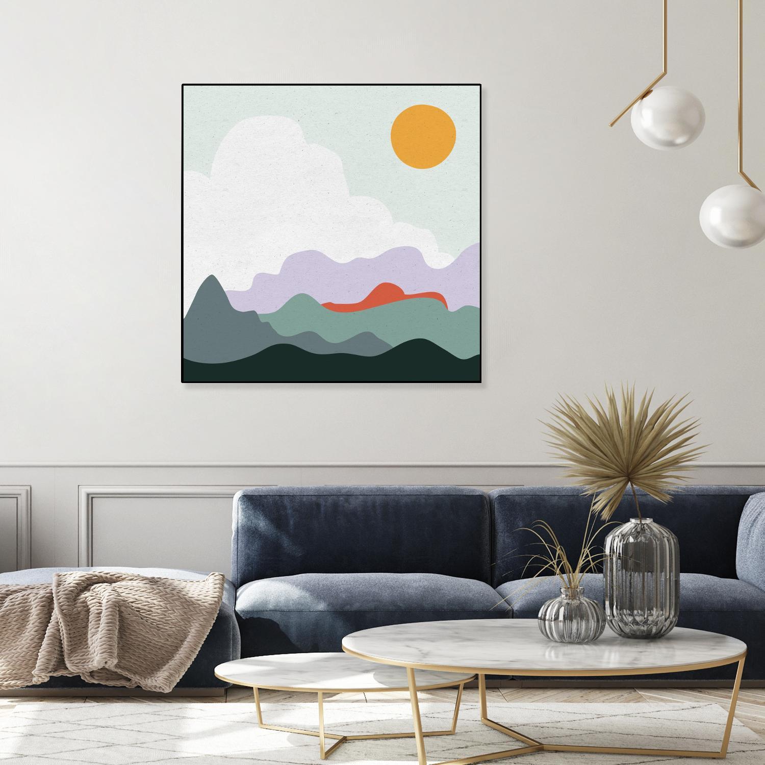 Mountainous I by Sara Zieve on GIANT ART - landscape circle