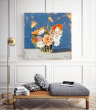 Peach and White Bouquet by Pamela Munger on GIANT ART - orange flowers farmhouse