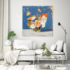 Peach and White Bouquet by Pamela Munger on GIANT ART - orange flowers farmhouse