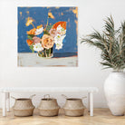 Peach and White Bouquet by Pamela Munger on GIANT ART - orange flowers farmhouse