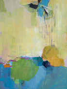 The Promise of Something by Lina Alattar on GIANT ART - blue,yellow abstracts, contemporary