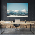 Bridger Mountain Cloud Cover by Annie Bailey Art on GIANT ART - white,blue landscapes, photography, mountains, snow, winter, hills