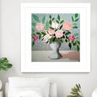 Spring Florals 1 by Marisa Anon on GIANT ART - pink,green floral,still life
