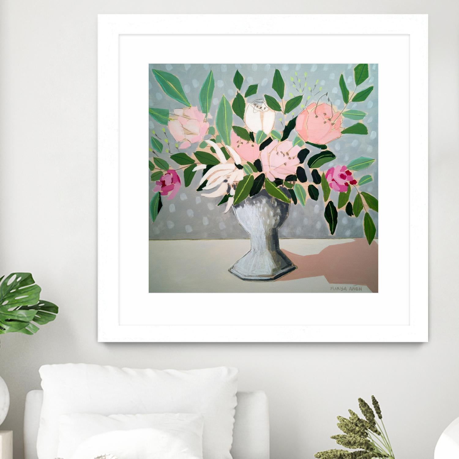 Spring Florals 1 by Marisa Anon on GIANT ART - pink,green floral,still life