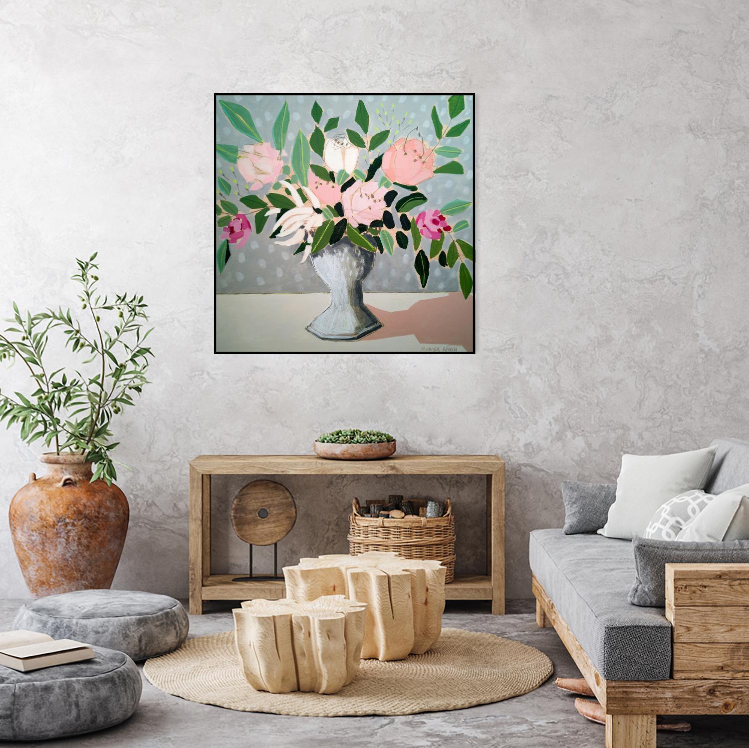 Spring Florals 1 by Marisa Anon on GIANT ART - pink,green floral,still life