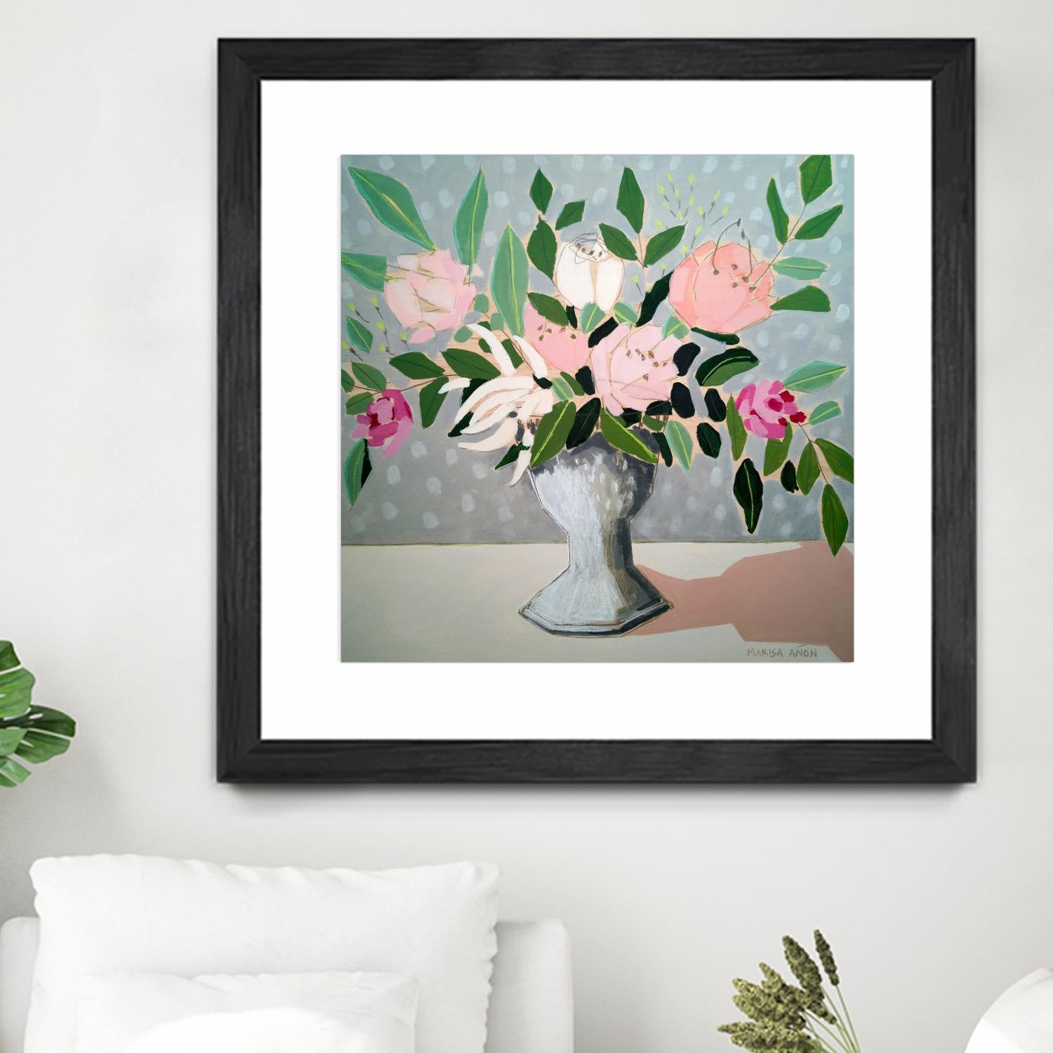 Spring Florals 1 by Marisa Anon on GIANT ART - pink,green floral,still life
