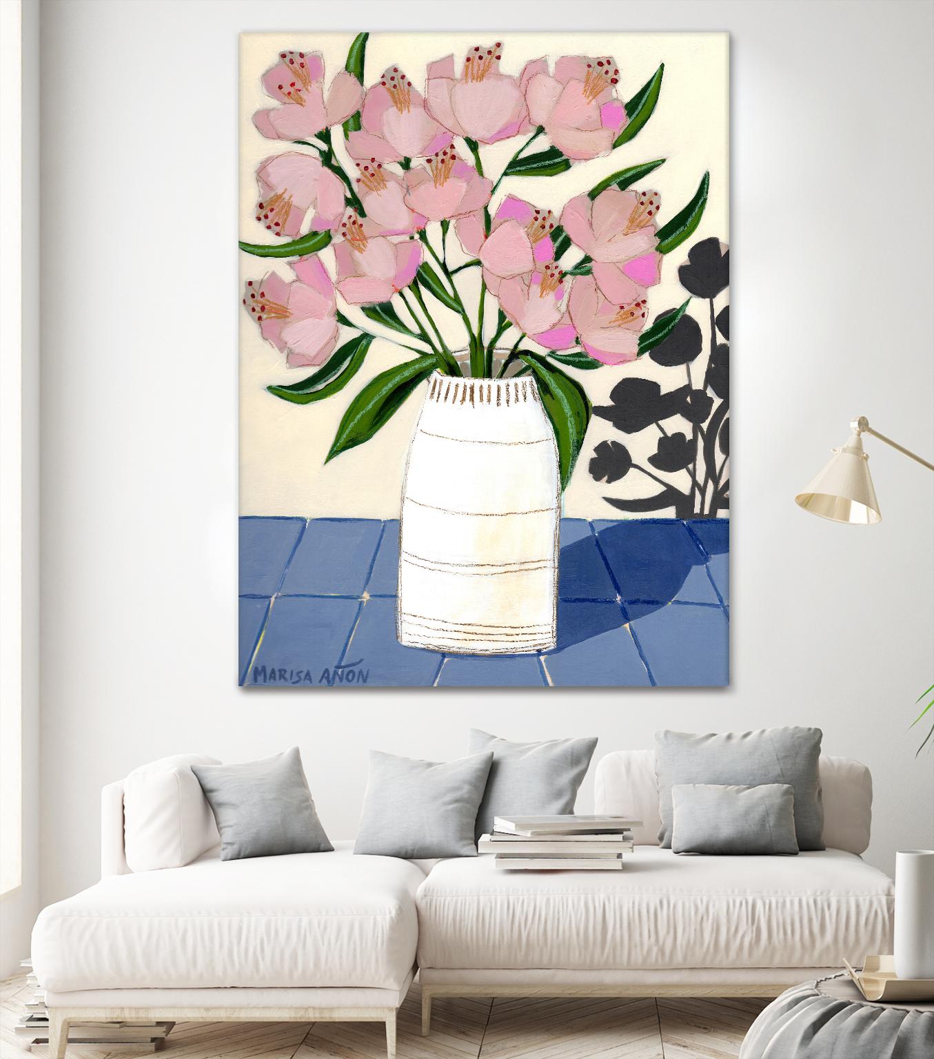 Spring Florals 5 by Marisa Anon on GIANT ART - pink,yellow floral,still life