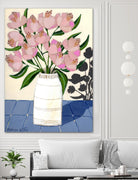 Spring Florals 5 by Marisa Anon on GIANT ART - pink,yellow floral,still life