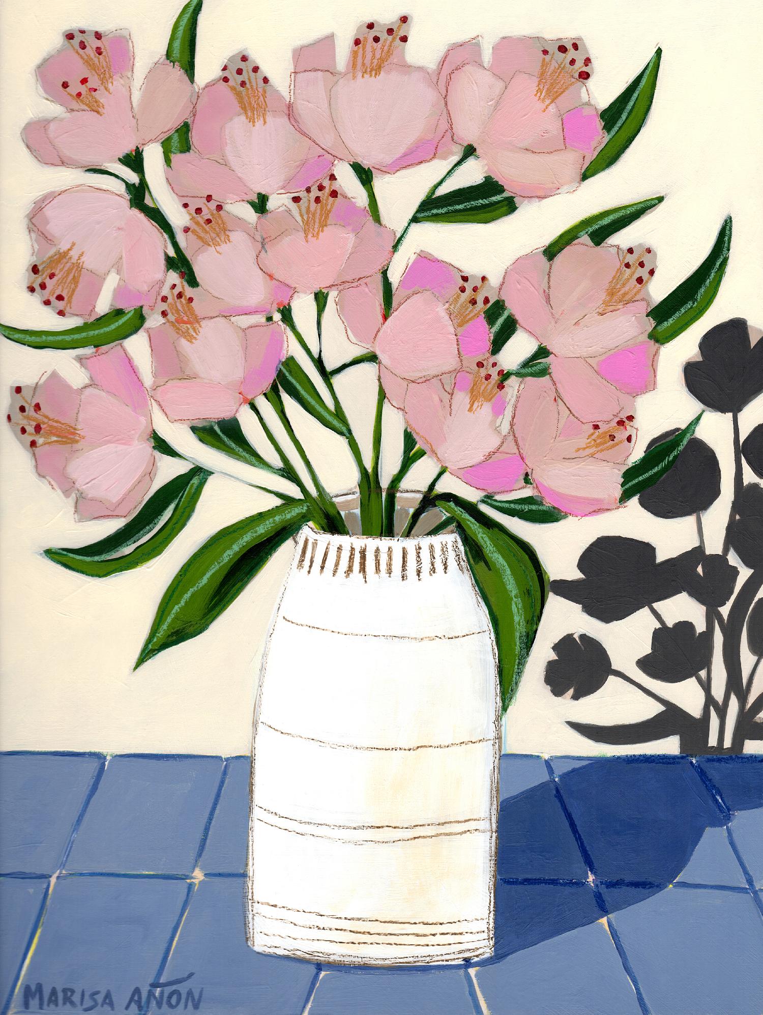 Spring Florals 5 by Marisa Anon on GIANT ART - pink,yellow floral,still life