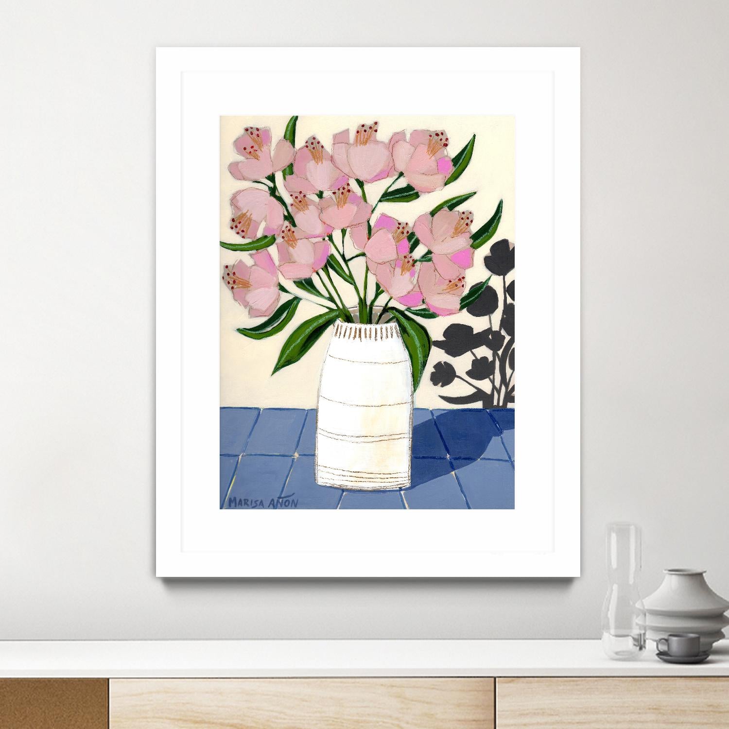 Spring Florals 5 by Marisa Anon on GIANT ART - pink,yellow floral,still life