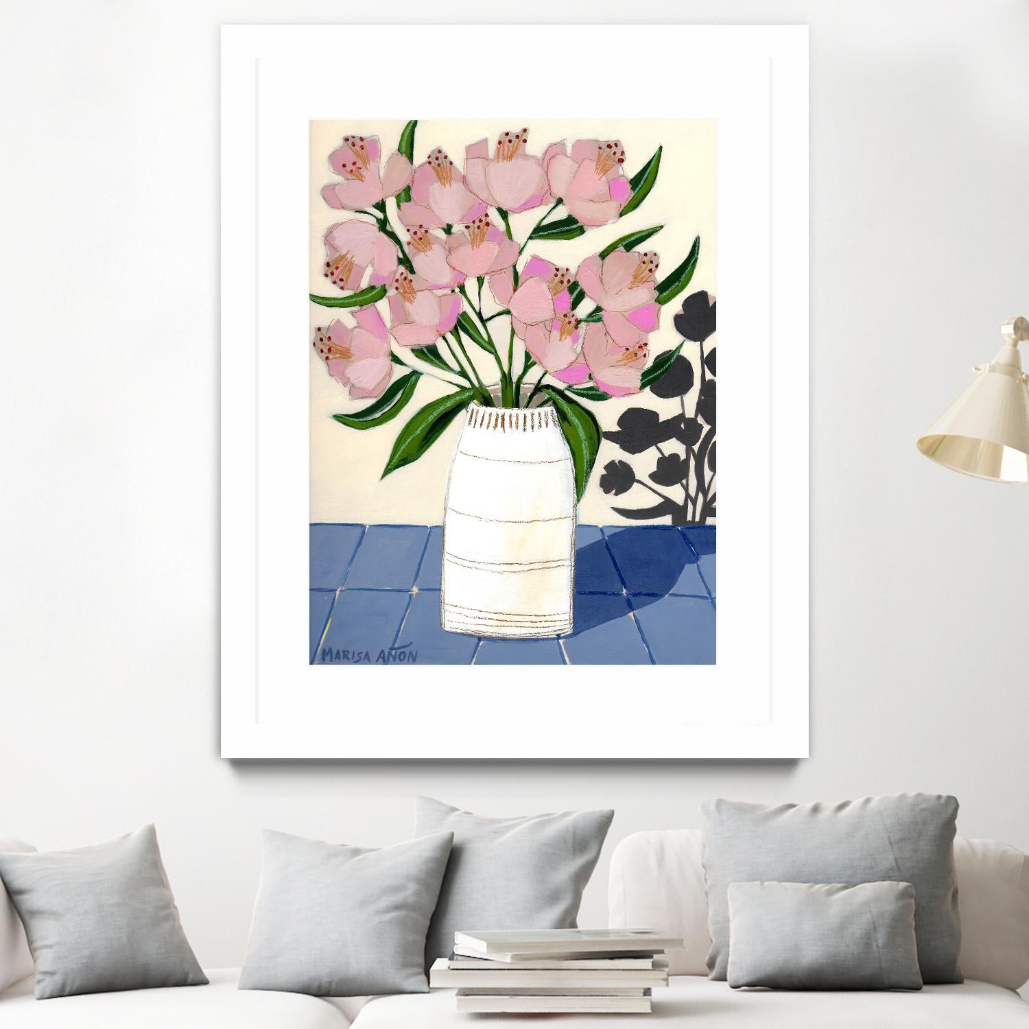 Spring Florals 5 by Marisa Anon on GIANT ART - pink,yellow floral,still life