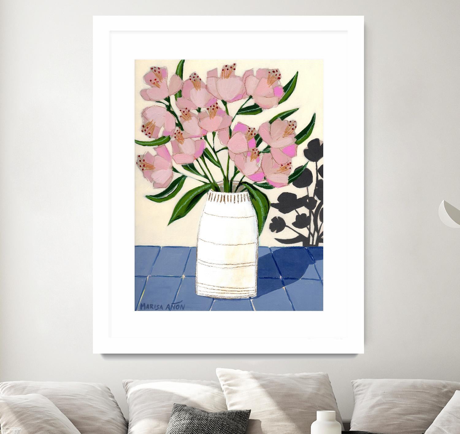 Spring Florals 5 by Marisa Anon on GIANT ART - pink,yellow floral,still life