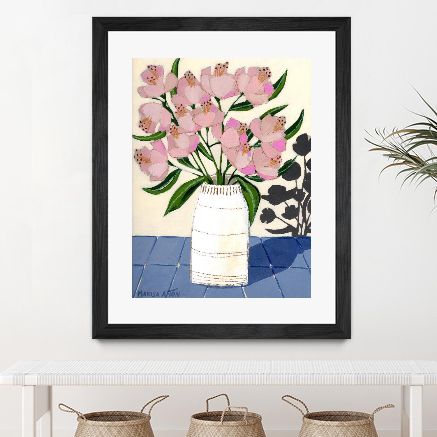 Spring Florals 5 by Marisa Anon on GIANT ART - pink,yellow floral,still life