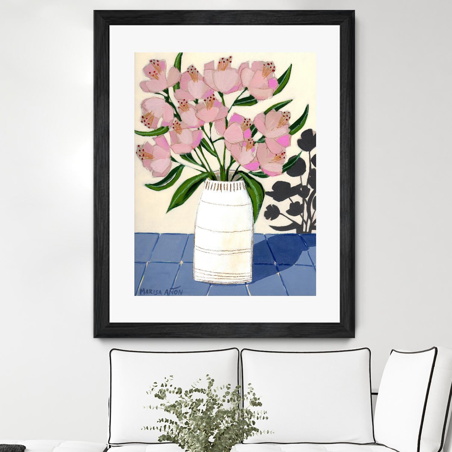 Spring Florals 5 by Marisa Anon on GIANT ART - pink,yellow floral,still life