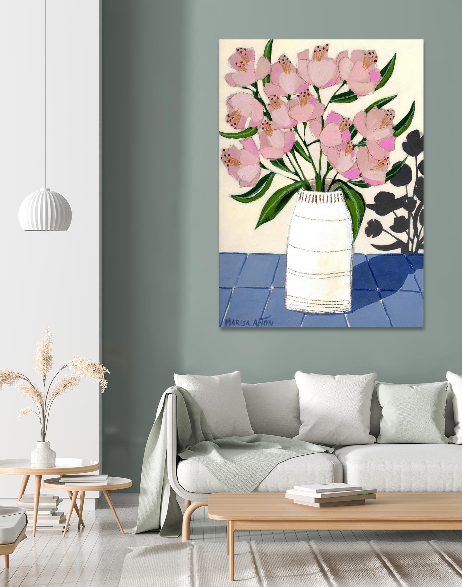 Spring Florals 5 by Marisa Anon on GIANT ART - pink,yellow floral,still life