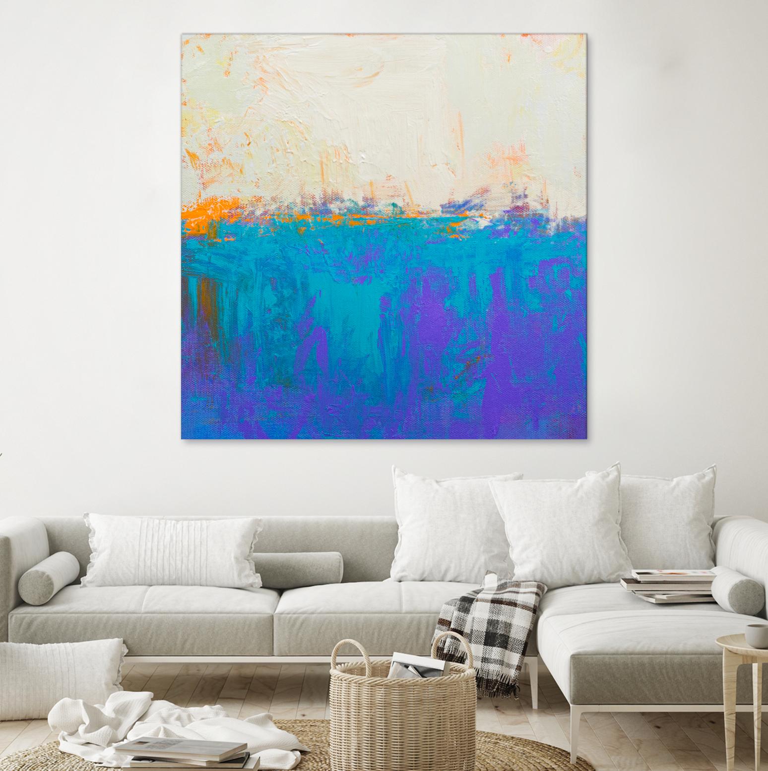 Orange Spark by Don Bishop on GIANT ART - beige abstract