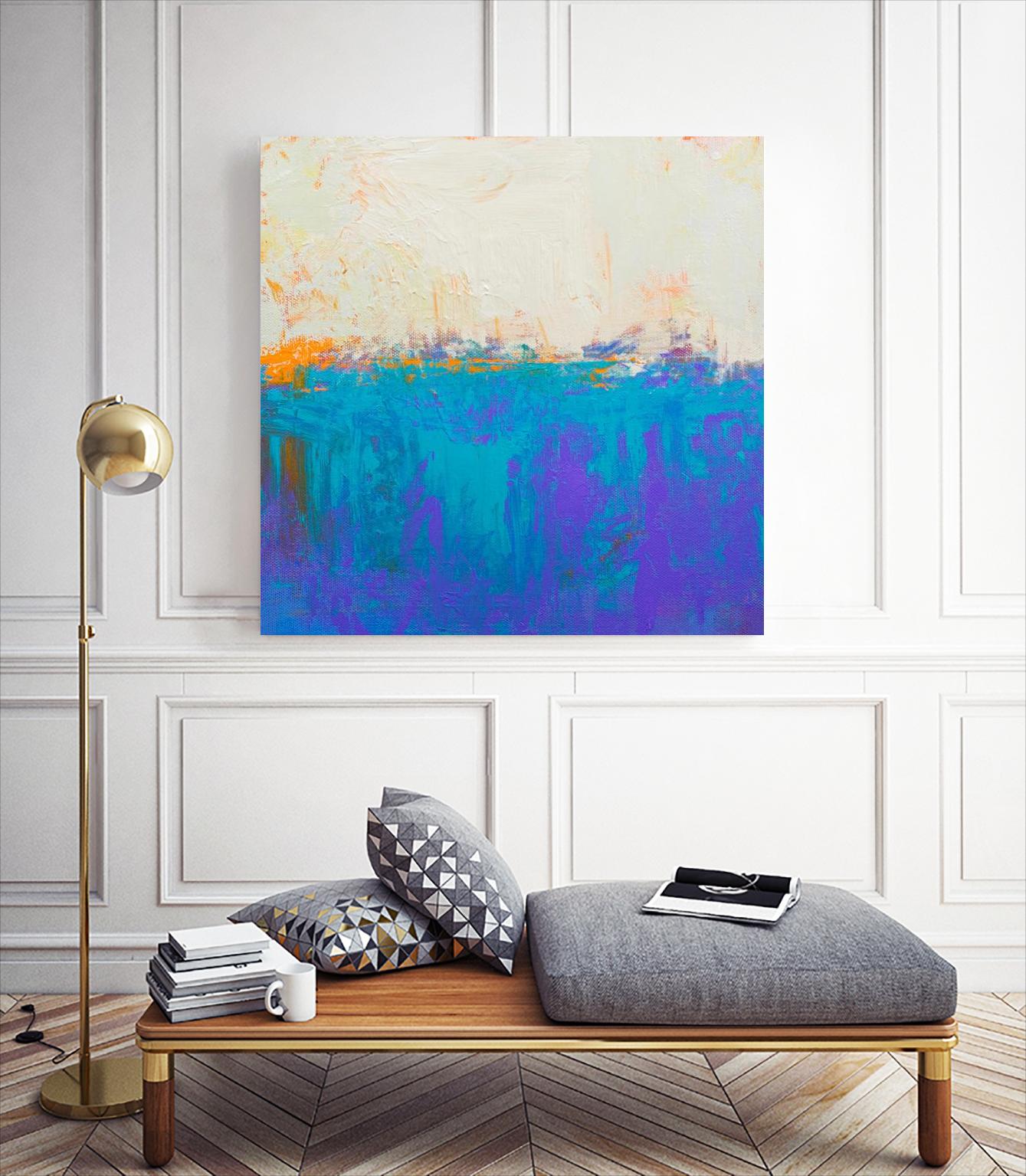 Orange Spark by Don Bishop on GIANT ART - beige abstract