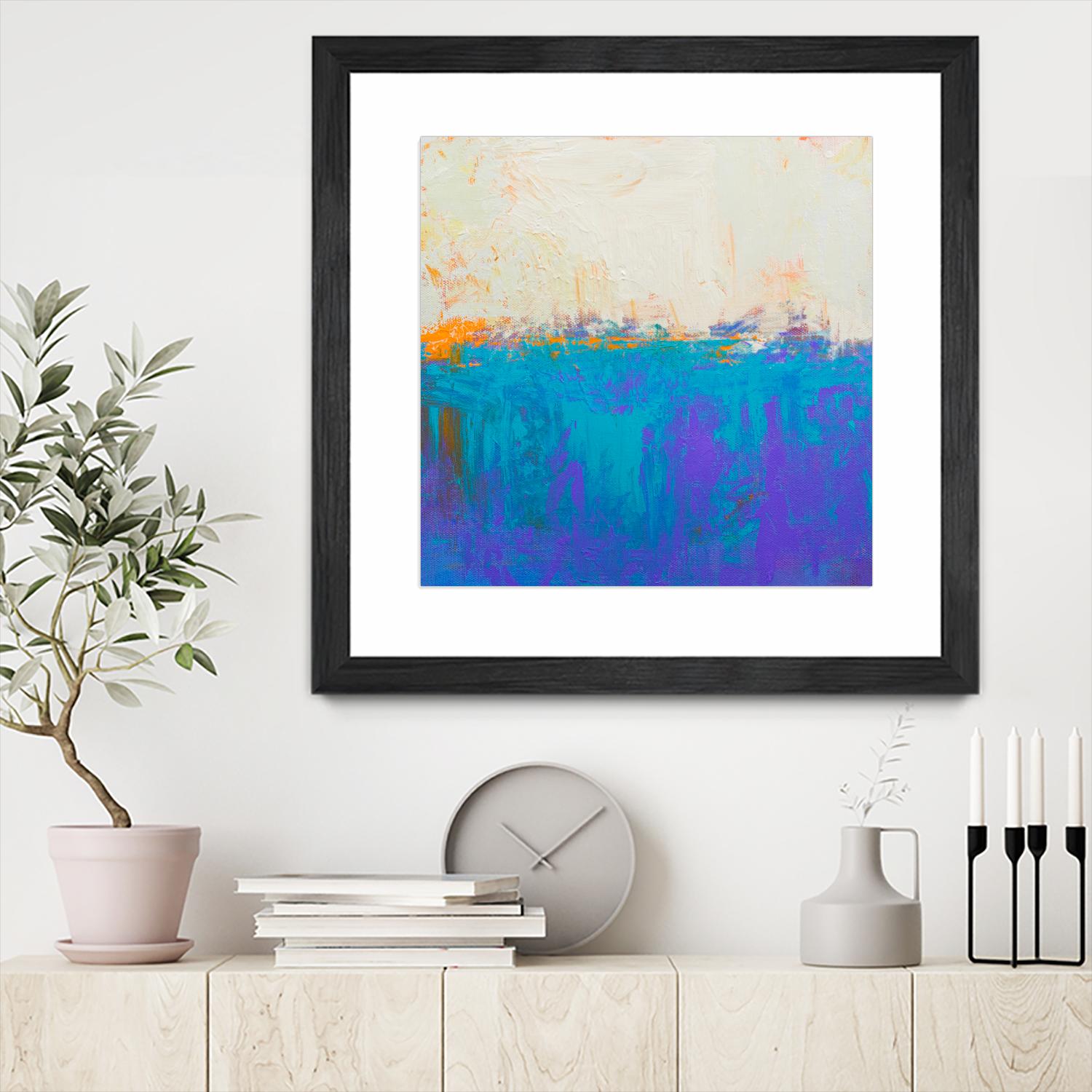 Orange Spark by Don Bishop on GIANT ART - beige abstract