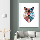 Geo Wolf by Michael Buxton on GIANT ART - multicolor urban/pop surrealism; contemporary; animals